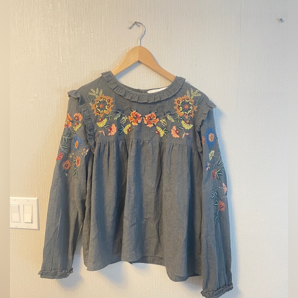 Embroidered Zara Top